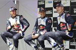 Andreas Mikkelsen, Sebastien Ogier und Jari-Matti Latvala (Volkswagen)