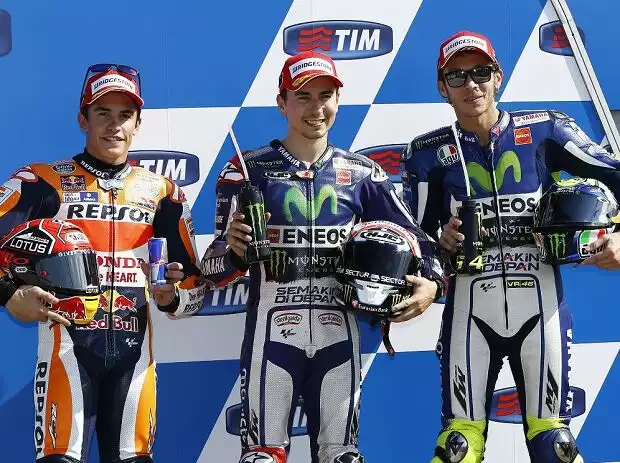 Marc Marquez, Jorge Lorenzo, Valentino Rossi Titel-Bild zur News: Marc Marquez, Jorge Lorenzo, Valentino Rossi