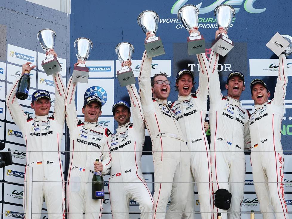 Marc Lieb, Romain Dumas, Neel Jani, Mark Webber, Brendon Hartley, Timo Bernhard