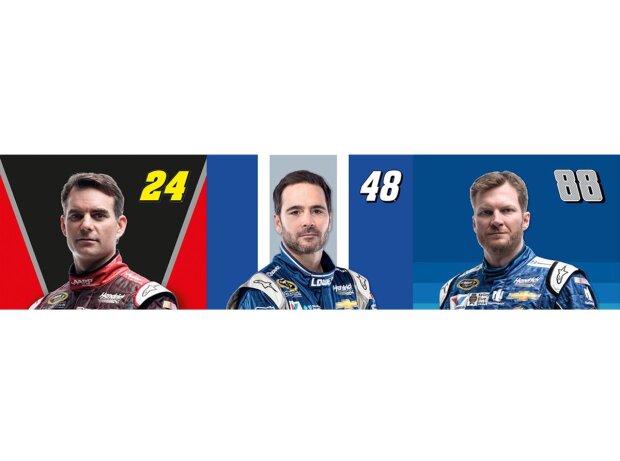 Hendrick Motorsports im Chase 2015: Jeff Gordon, Jimmie Johnson, Dale Earnhardt Jun.