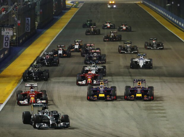 Titel-Bild zur News: Lewis Hamilton, Sebastian Vettel, Fernando Alonso, Daniel Ricciardo
