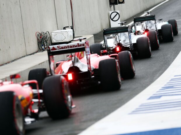 Nico Rosberg, Lewis Hamilton, Sebastian Vettel, Kimi Räikkönen Nico Rosberg, Lewis Hamilton, Sebastian Vettel, Kimi Räikkönen