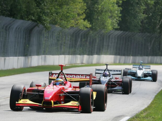 ChampCar-Rennen in Elkhart Lake 2007: Sebastien Bourdais, Robert Doornbos und Graham Rahal ChampCar-Rennen in Elkhart Lake 2007: Sebastien Bourdais, Robert Doornbos und Graham Rahal