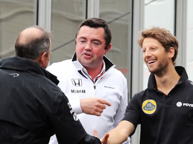 Jonathan Neale, Eric Boullier und Romain Grosjean