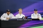 Nico Rosberg (Mercedes), Lewis Hamilton (Mercedes) und Valtteri Bottas (Williams) 