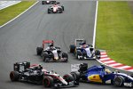 Marcus Ericsson (Sauber), Jenson Button (McLaren), Felipe Nasr (Sauber) und Max Verstappen (Toro Rosso) 