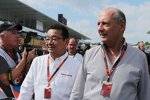 Takahiro Hachigo (Honda) Ron Dennis (McLaren)