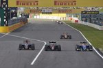 Max Verstappen (Toro Rosso), Felipe Nasr (Sauber) und Jenson Button (McLaren) 