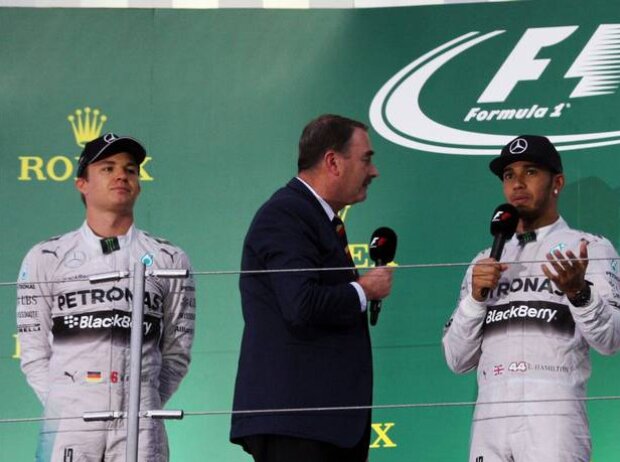 Titel-Bild zur News: Nico Rosberg, Nigel Mansell, Lewis Hamilton
