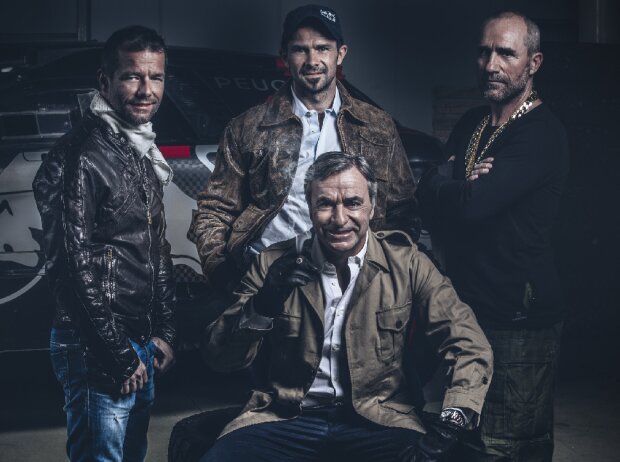 Titel-Bild zur News: Sebastien Loeb, Cyril Despres, Carlos Sainz sen. und Stephane Peterhansel