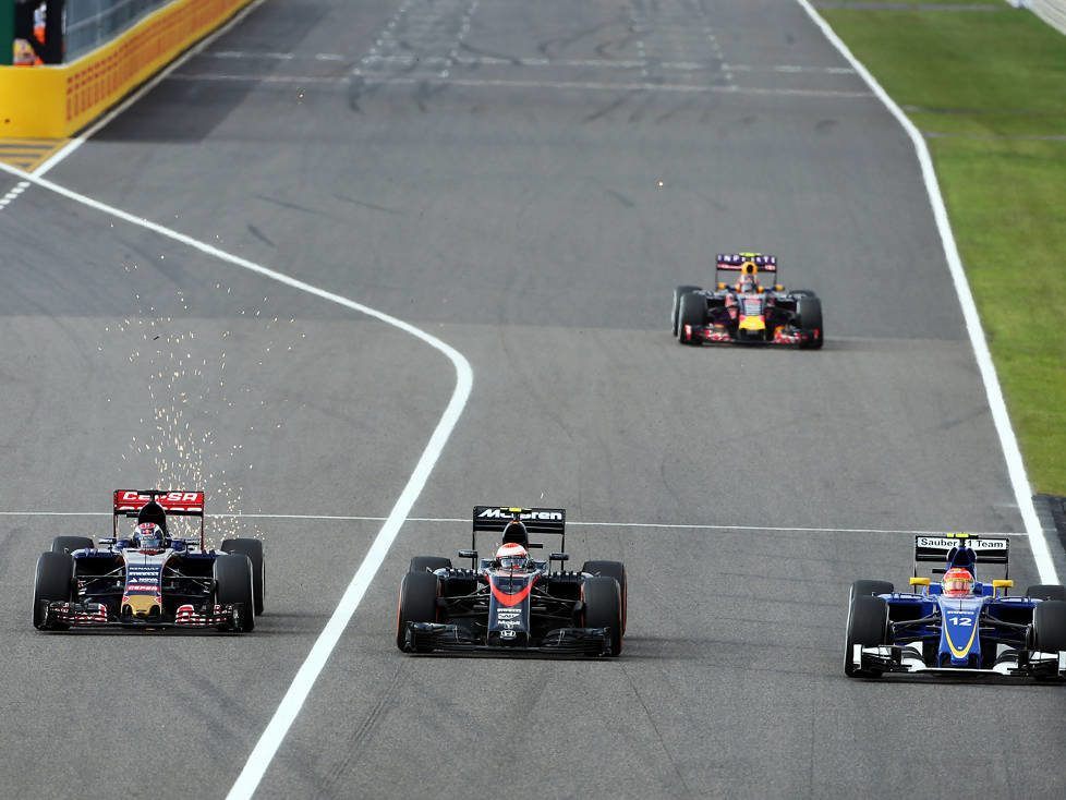 Max Verstappen, Jenson Button, Felipe Nasr