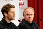 Romain Grosjean und Teambesitzer Gene Haas