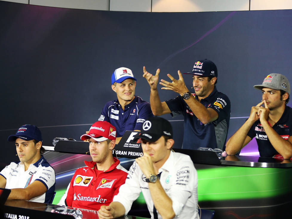 Marcus Ericsson, Daniel Ricciardo, Carlos Sainz, Felipe Massa, Sebastian Vettel, Nico Rosberg