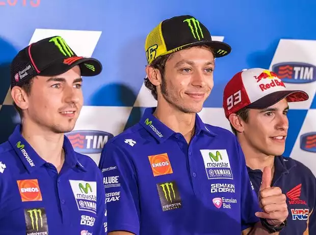 Jorge Lorenzo, Valentino Rossi, Marc Marquez Titel-Bild zur News: Jorge Lorenzo, Valentino Rossi, Marc Marquez