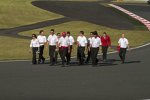 Audi-Piloten beim Track-Walk in Fuji