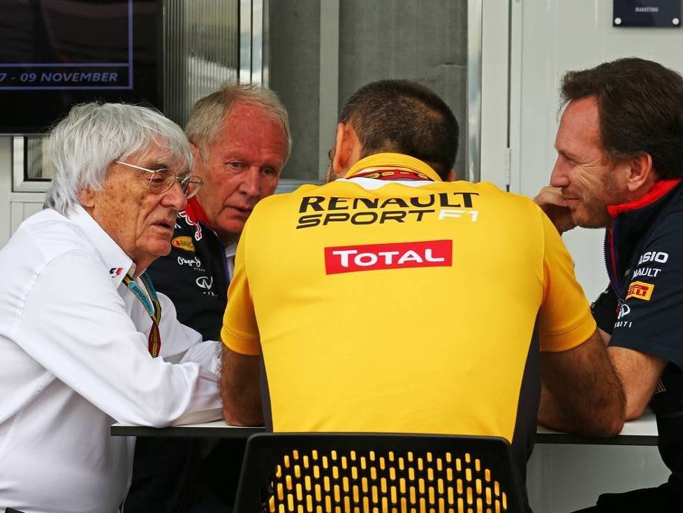 Bernie Ecclestone, Helmut Marko, Cyril Abiteboul, Christian Horner