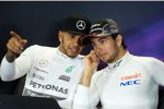 Lewis Hamilton (Mercedes) und Sergio Perez (Force India) 