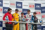 Antonio Giovinazzi, Felix Rosenqvist, Jake Dennis und Charles Leclerc 