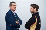 Günther Steiner (Haas) und Romain Grosjean (Lotus) 