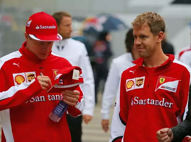 Titel-Bild zur News: Sebastian Vettel, Kimi Räikkönen