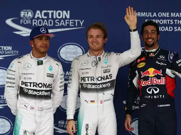 Nico Rosberg, Lewis Hamilton, Daniel Ricciardo Titel-Bild zur News: Nico Rosberg, Lewis Hamilton, Daniel Ricciardo