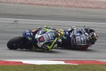 Valentino Rossi hinter Jorge Lorenzo (Yamaha)