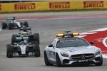 Nico Rosberg (Mercedes), Fernando Alonso (McLaren) und Lewis Hamilton (Mercedes)  hinter dem Safety-Car