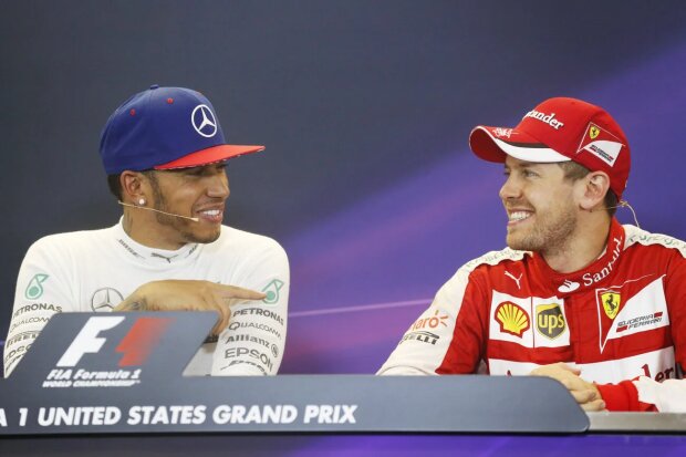 Lewis Hamilton Sebastian Vettel Ferrari Scuderia Ferrari F1Mercedes Mercedes AMG Petronas Formula One Team F1 ~Lewis Hamilton (Mercedes) und Sebastian Vettel (Ferrari) ~ 