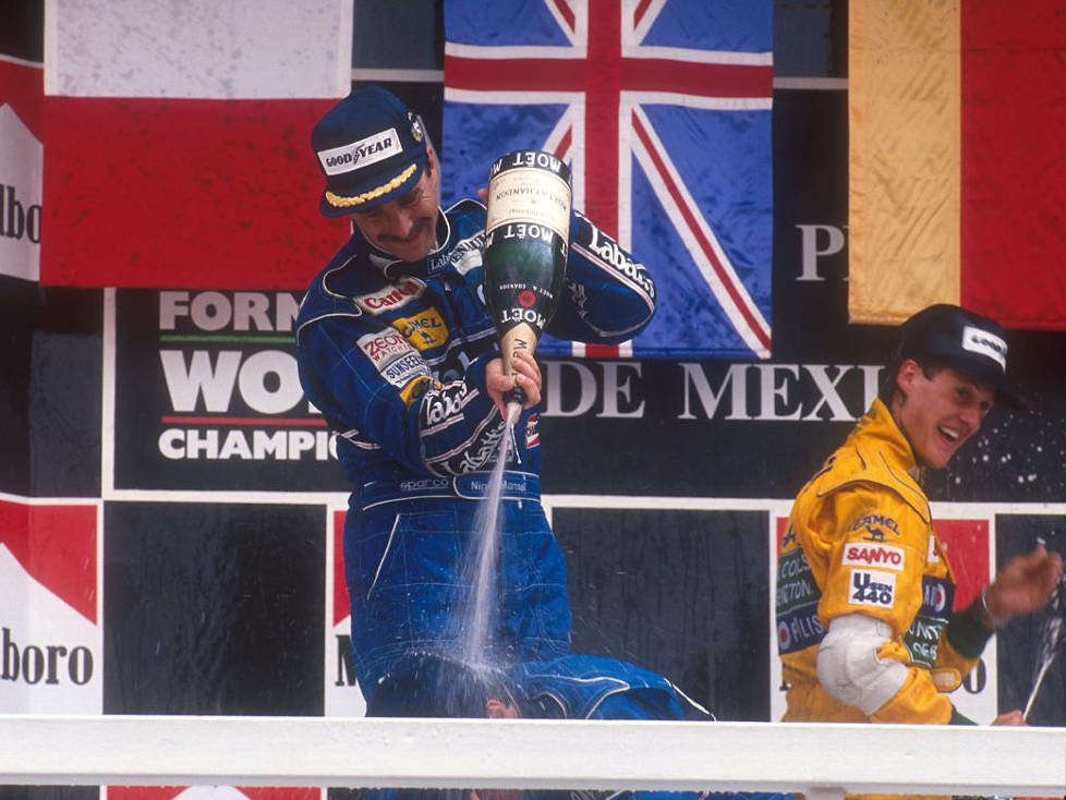 Nigel Mansell, Riccardo Patrese, Michael Schumacher