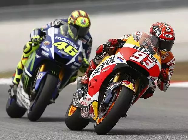 Titel-Bild zur News: Marc Marquez, Valentino Rossi