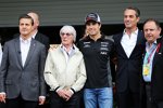 Bernie Ecclestone und Sergio Perez (Force India) 