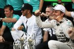 Nico Rosberg (Mercedes) und Lewis Hamilton (Mercedes) 