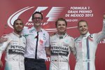 Lewis Hamilton (Mercedes), Nico Rosberg (Mercedes) und Valtteri Bottas (Williams) 