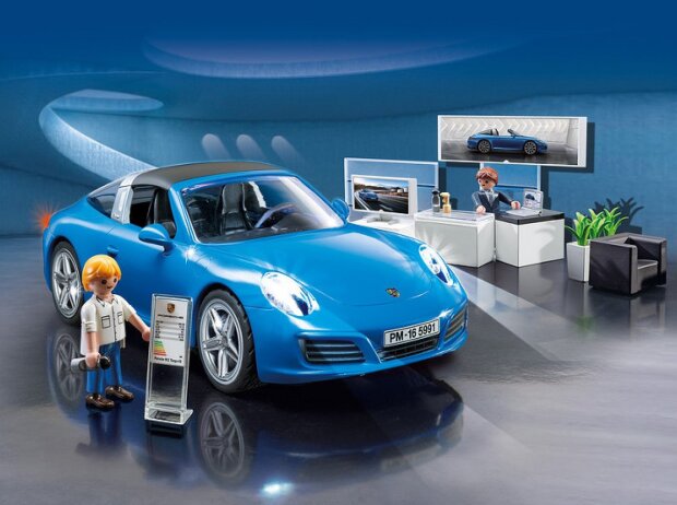 Titel-Bild zur News: Porsche 911 Targa 4S inklusive Verkaufsraum von Playmobil