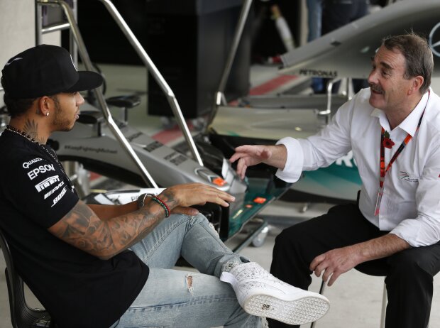 Titel-Bild zur News: Lewis Hamilton, Nigel Mansell