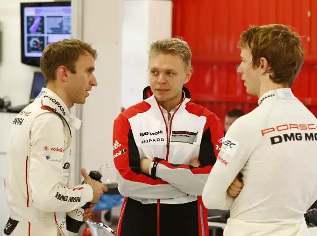 Timo Bernhard, Kevin Magnussen, Oliver Turvey Titel-Bild zur News: Timo Bernhard, Kevin Magnussen, Oliver Turvey