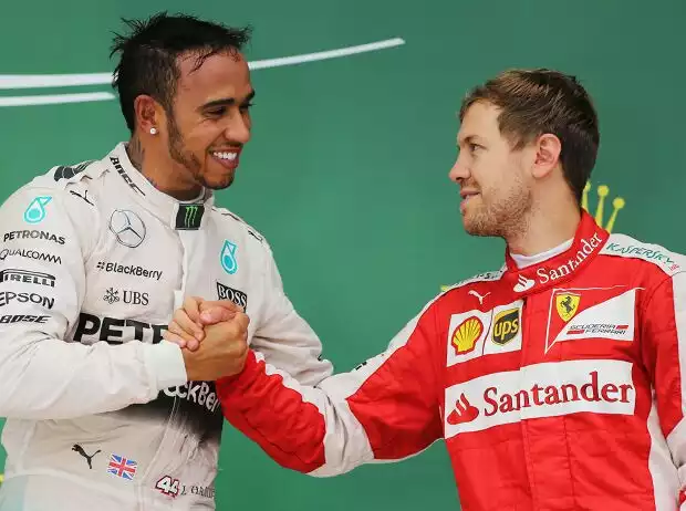 Titel-Bild zur News: Lewis Hamilton, Sebastian Vettel