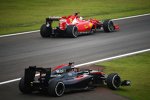 Fernando Alonso (McLaren) und Sebastian Vettel (Ferrari) 