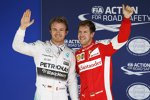 Nico Rosberg (Mercedes) und Sebastian Vettel (Ferrari) 