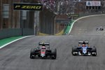 Jenson Button (McLaren) und Felipe Nasr (Sauber) 