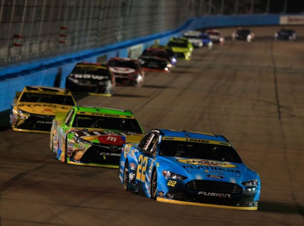 Joey Logano, Kyle Busch, Carl Edwards Joey Logano, Kyle Busch, Carl Edwards