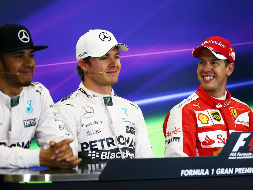 Lewis Hamilton, Nico Rosberg, Sebastian Vettel