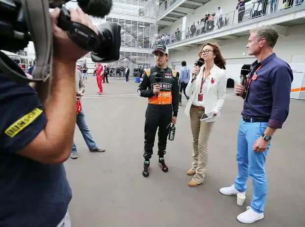 Sergio Perez, David Coulthard, BBC, Kamera Titel-Bild zur News: Sergio Perez, David Coulthard, BBC, Kamera
