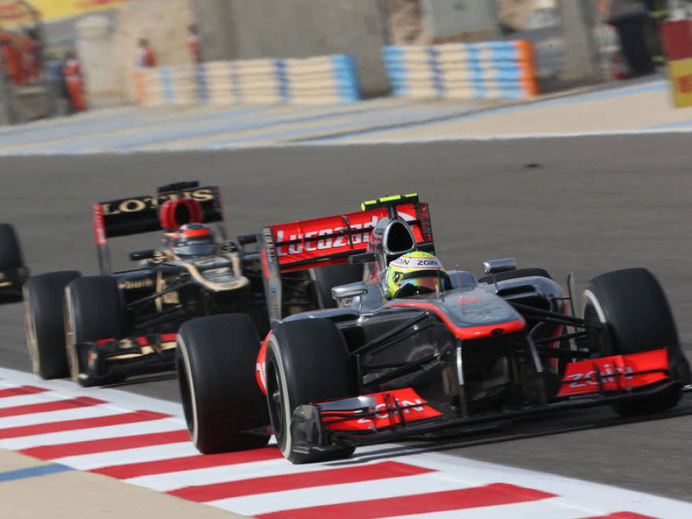 Sergio Perez, Kimi Räikkönen, Romain Grosjean