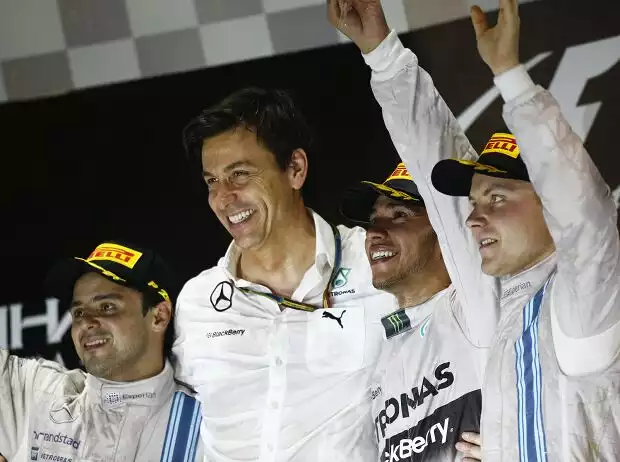 Lewis Hamilton, Felipe Massa, Valtteri Bottas, Toto Wolff Titel-Bild zur News: Lewis Hamilton, Felipe Massa, Valtteri Bottas, Toto Wolff