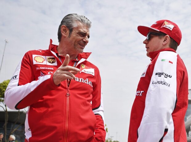 Titel-Bild zur News: Maurizio Arrivabene, Kimi Räikkönen