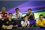 FIA-PK mit Maurizio Arrivabene, Toto Wolff, Christian Horner, Cyril Abiteboul, Claire Williams und Federico Gastaldi 