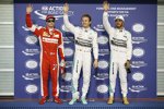 Nico Rosberg (Mercedes), Lewis Hamilton (Mercedes) und Kimi Räikkönen (Ferrari) 