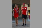 Britta Roeske und Sebastian Vettel (Ferrari) 