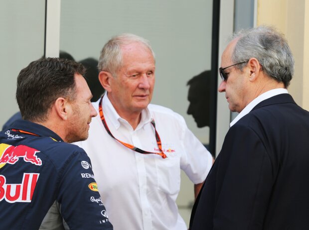 Christian Horner, Helmut Marko und Jerome Stoll